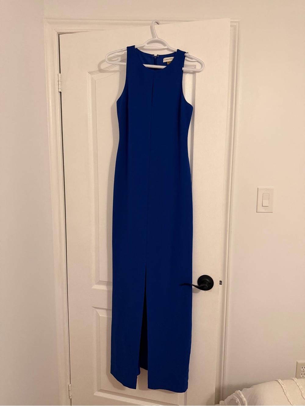 Calvin Klein Sleeveless Royal Blue Prom Gown